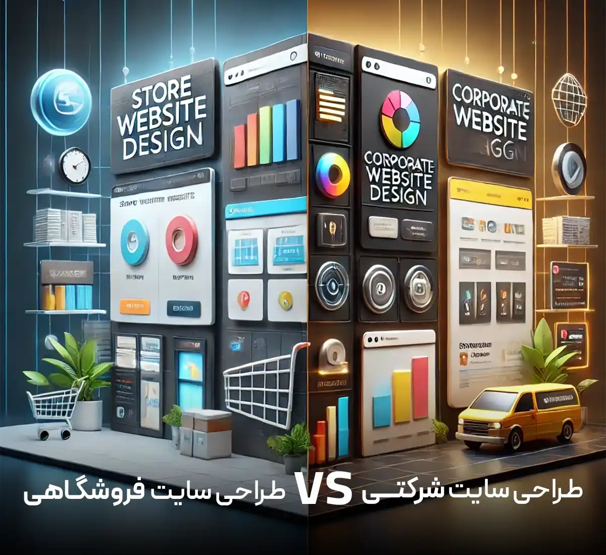 مهم ترین تفاوت طراحی سایت فروشگاهی و طراحی سایت شرکتی